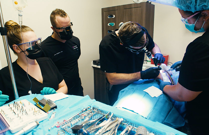 Dental Implants procedure in action